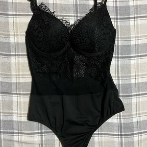 Windsor black lace bodysuit